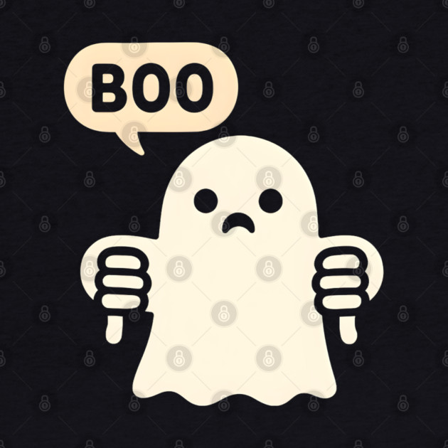 Sad Ghost Saying “Boo” – Funny Halloween Ghost Graphic by MakerMind8.2
