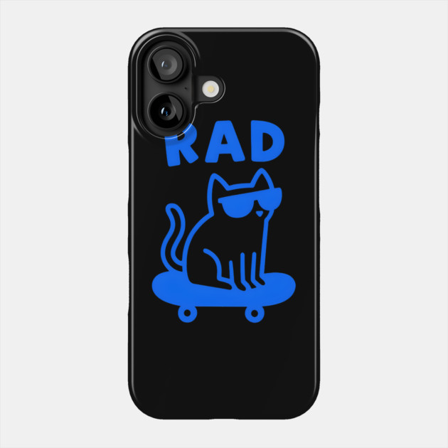 RAD Cat Skateboard Design – Cool Cat Skater Graphic Phone Case by MakerMind8.2