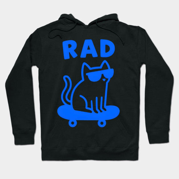 RAD Cat Skateboard Design – Cool Cat Skater Graphic Hoodie by MakerMind8.2