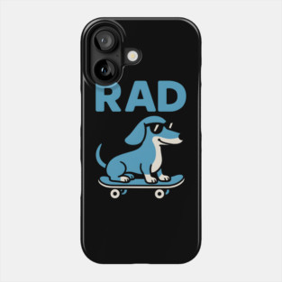 RAD Dog Skateboard Design – Cool Dachshund Skater Graphic Phone Case