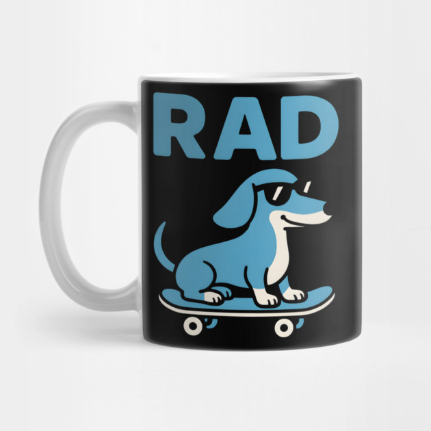 RAD Dog Skateboard Design – Cool Dachshund Skater Graphic by MakerMind8.2