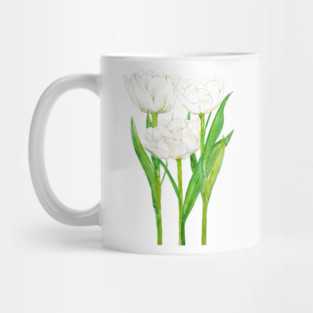 white tulip flowers Mug