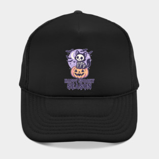 Pastel Goth Skeleton Dog Happy Spooky Season Hat