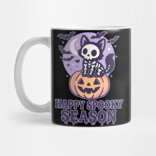 Pastel Goth Skeleton Dog Happy Spooky Season Mug