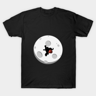 Bald hero across the Moon T-Shirt