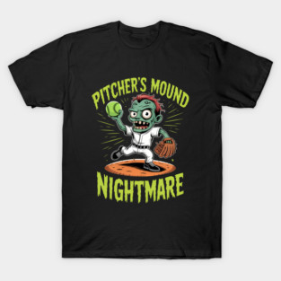 Zombie Baseball Player Costume Pitcher's Mound Nightmare T-Shirt