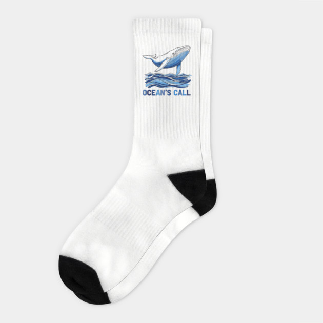 Ocean's Call Marker Rendering Whale Socks by Designed By Marty