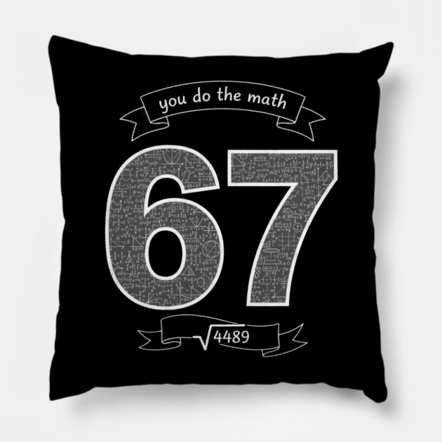 Six Seven Slang Meme | Chalkboard Math Teacher Pillow by ArtistTee ⭐⭐⭐⭐⭐