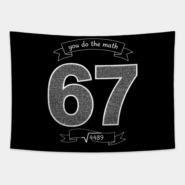 Six Seven Slang Meme | Chalkboard Math Teacher Tapestry by ArtistTee ⭐⭐⭐⭐⭐