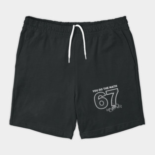Square Root 4489 = 67 – Six Seven Slang Meme | Chalkboard Math Teacher Gift Shorts
