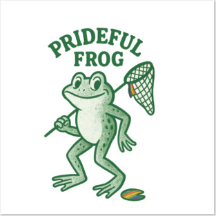 Prideful Frog | Cute LGBTQ+ Pride Amphibian Illustration | Whimsical Rainbow Animal Design | Fun Inclusive Graphic Posters and Art