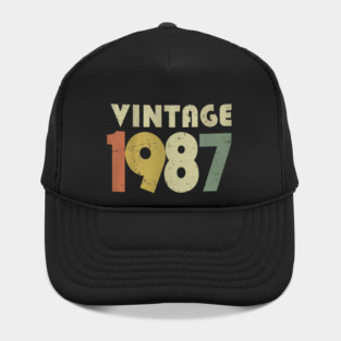Vintage 1987 Shirt - Retro Birthday Legend Gift. vintage shirt funny 1987 birthday retro apparel humor gift legend Hat