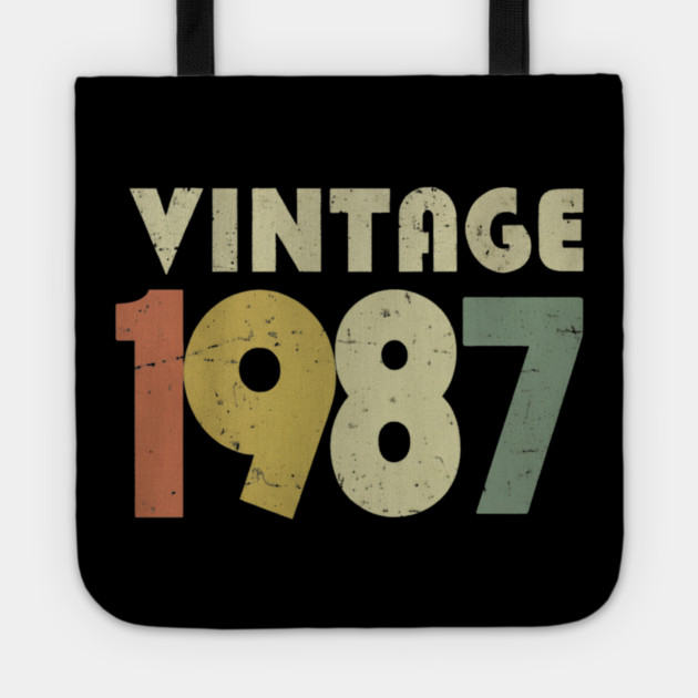 Vintage 1987 Shirt - Retro Birthday Legend Gift. vintage shirt funny 1987 birthday retro apparel humor gift legend Tote by OUTFITPAW