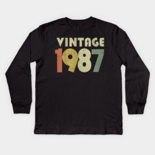 Vintage 1987 Shirt - Retro Birthday Legend Gift. vintage shirt funny 1987 birthday retro apparel humor gift legend Kids Long Sleeve T-Shirt