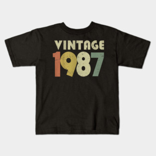 Vintage 1987 Shirt - Retro Birthday Legend Gift. vintage shirt funny 1987 birthday retro apparel humor gift legend Kids T-Shirt