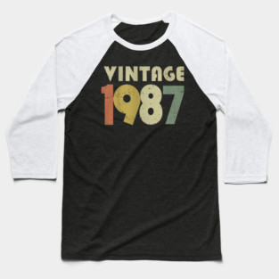 Vintage 1987 Shirt - Retro Birthday Legend Gift. vintage shirt funny 1987 birthday retro apparel humor gift legend Baseball T-Shirt