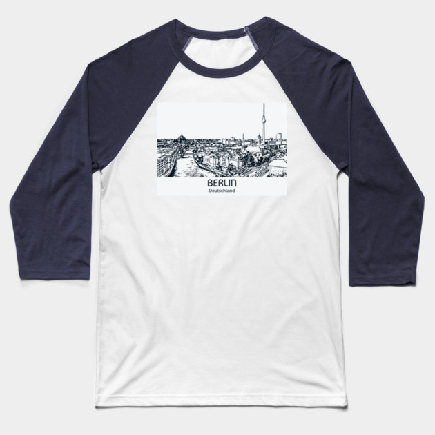 Berlin - Deutschland Baseball T-Shirt by Lakeric