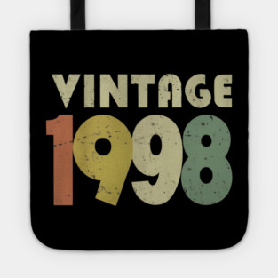 Vintage 1998 Tee - Nostalgic Birthday Throwback Gift Tote