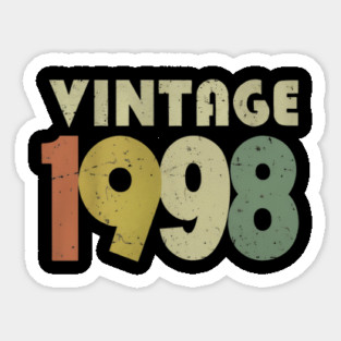 Vintage 1998 Tee - Nostalgic Birthday Throwback Gift Sticker