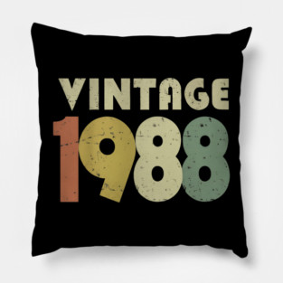 Vintage 1988 Tee - Sarcastic 80s Birthday Design. vintage shirt funny 1988 birthday retro apparel humor gift eighties Pillow