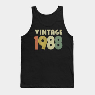 Vintage 1988 Tee - Sarcastic 80s Birthday Design. vintage shirt funny 1988 birthday retro apparel humor gift eighties Tank Top