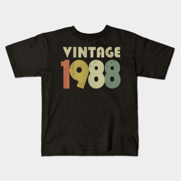 Vintage 1988 Tee - Sarcastic 80s Birthday Design. vintage shirt funny 1988 birthday retro apparel humor gift eighties Kids T-Shirt by OUTFITPAW