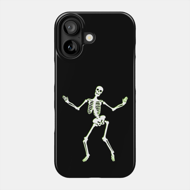 Neon Groove – Funky Dancing Halloween Skeleton Phone Case by Butter Creative