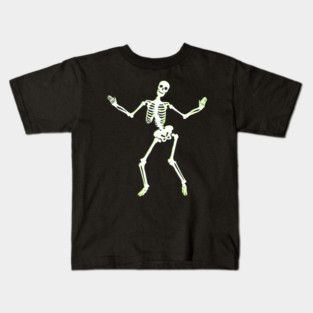 Neon Groove – Funky Dancing Halloween Skeleton Kids T-Shirt