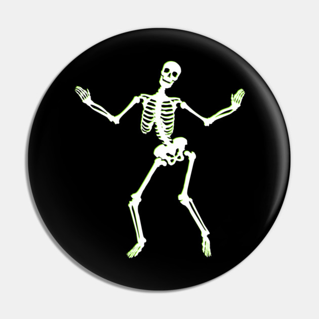Neon Groove – Funky Dancing Halloween Skeleton Pin by Butter Creative