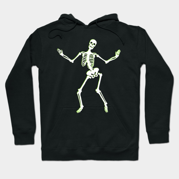 Neon Groove – Funky Dancing Halloween Skeleton Hoodie by Butter Creative
