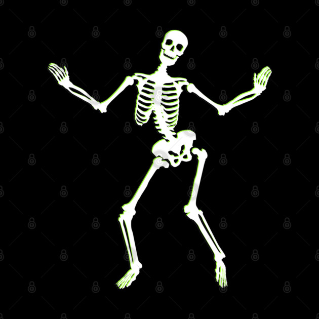 Neon Groove – Funky Dancing Halloween Skeleton by Butter Creative