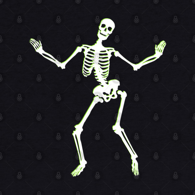 Neon Groove – Funky Dancing Halloween Skeleton by Butter Creative
