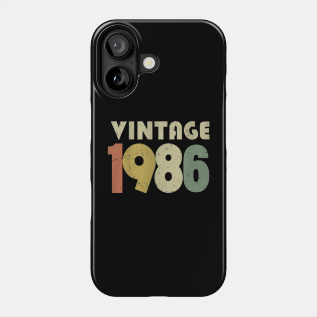 Vintage 1986 Tee - Awesome Birthday Mixtape Design - vintage shirt funny 1986 birthday retro apparel humor gift eighties Phone Case by OUTFITPAW