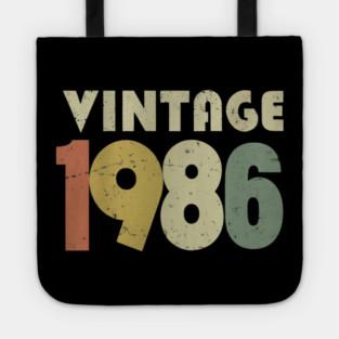 Vintage 1986 Tee - Awesome Birthday Mixtape Design - vintage shirt funny 1986 birthday retro apparel humor gift eighties Tote