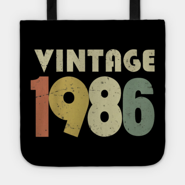 Vintage 1986 Tee - Awesome Birthday Mixtape Design - vintage shirt funny 1986 birthday retro apparel humor gift eighties Tote by OUTFITPAW