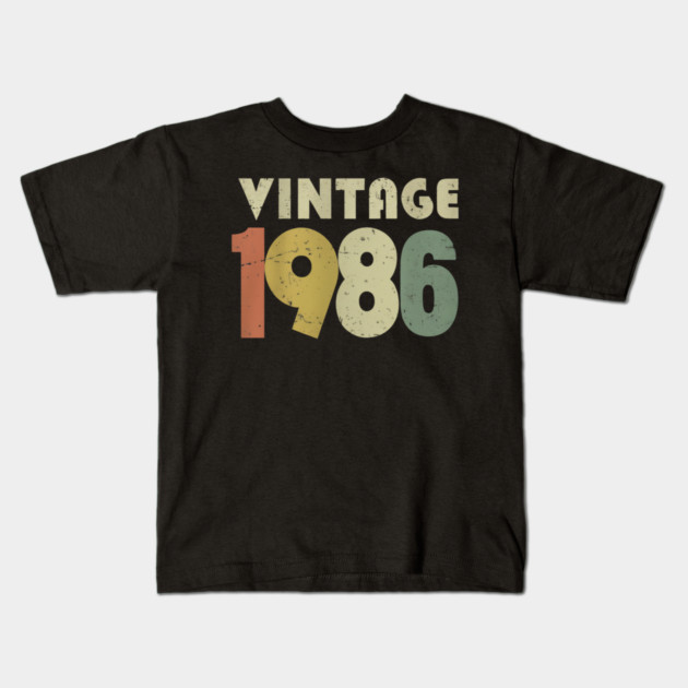 Vintage 1986 Tee - Awesome Birthday Mixtape Design - vintage shirt funny 1986 birthday retro apparel humor gift eighties Kids T-Shirt by OUTFITPAW