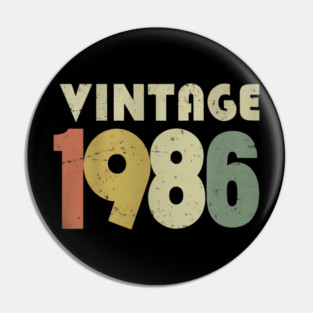 Vintage 1986 Tee - Awesome Birthday Mixtape Design - vintage shirt funny 1986 birthday retro apparel humor gift eighties Pin