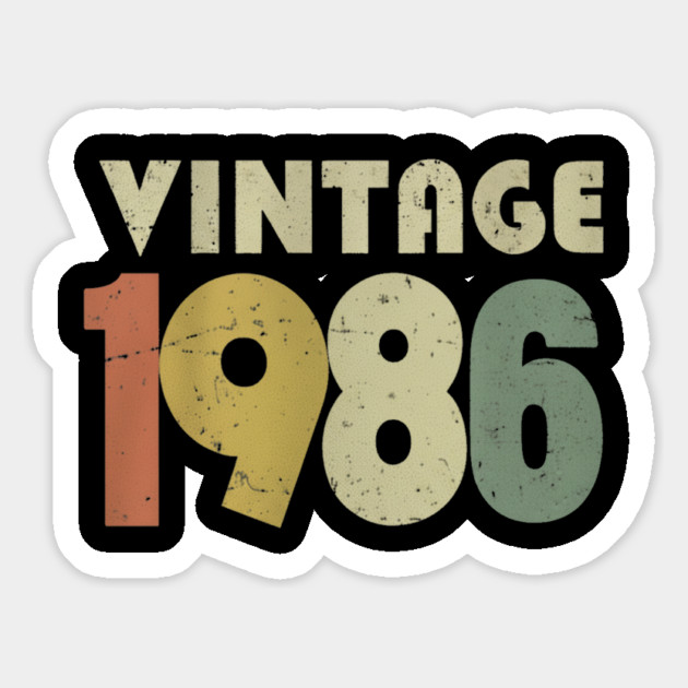 Vintage 1986 Tee - Awesome Birthday Mixtape Design - vintage shirt funny 1986 birthday retro apparel humor gift eighties Magnet by OUTFITPAW