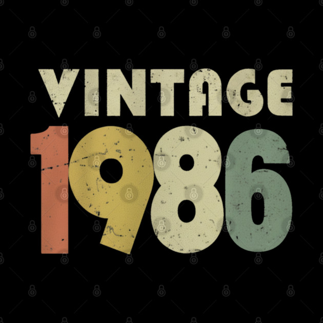 Vintage 1986 Tee - Awesome Birthday Mixtape Design - vintage shirt funny 1986 birthday retro apparel humor gift eighties by OUTFITPAW