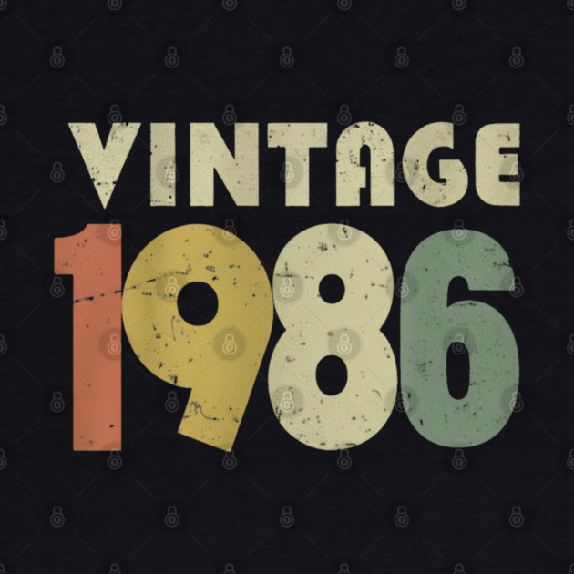 Vintage 1986 Tee - Awesome Birthday Mixtape Design - vintage shirt funny 1986 birthday retro apparel humor gift eighties by OUTFITPAW
