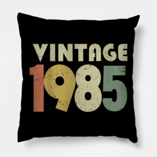 Vintage 1985 Tee - Aged Perfection Birthday Gift - vintage shirt funny 1985 birthday retro apparel humor gift eighties Pillow