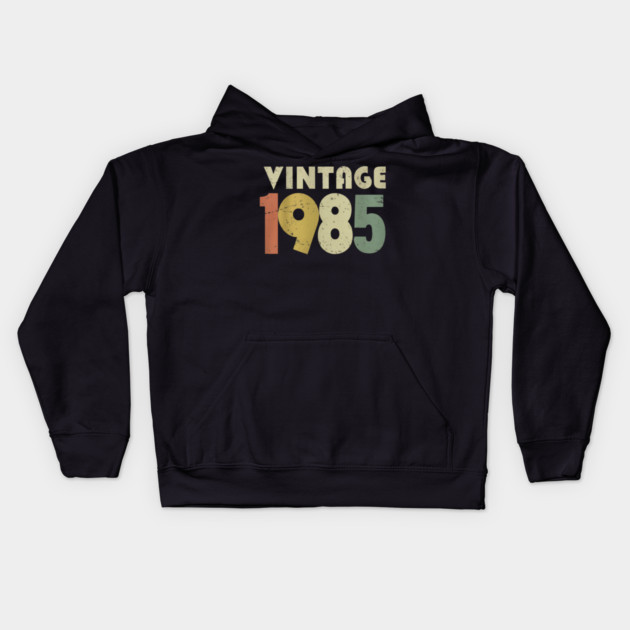Vintage 1985 Tee - Aged Perfection Birthday Gift - vintage shirt funny 1985 birthday retro apparel humor gift eighties Kids Hoodie by OUTFITPAW