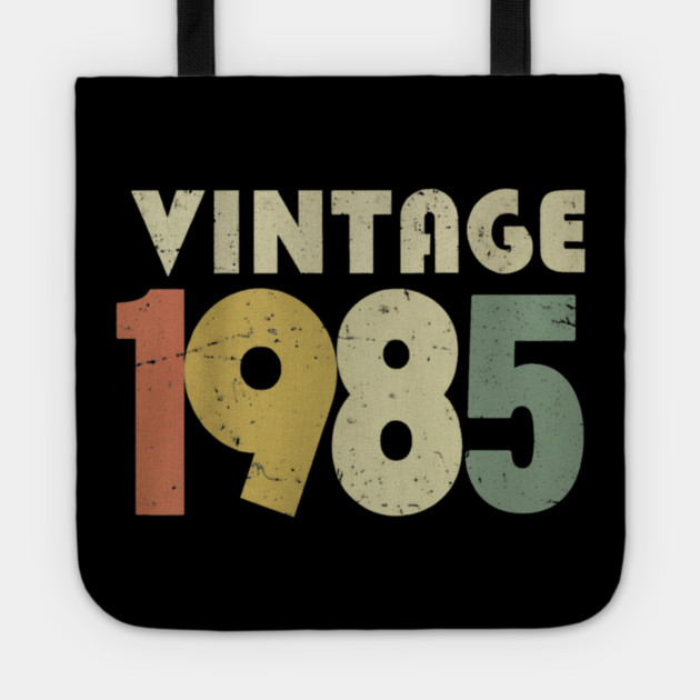 Vintage 1985 Tee - Aged Perfection Birthday Gift - vintage shirt funny 1985 birthday retro apparel humor gift eighties Tote by OUTFITPAW