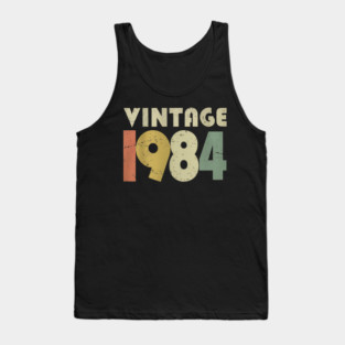 Vintage 1984 Tee - Orwellian Birthday Humor Gift - vintage shirt funny 1984 birthday retro apparel humor gift eighties Tank Top