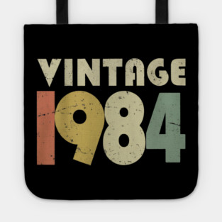 Vintage 1984 Tee - Orwellian Birthday Humor Gift - vintage shirt funny 1984 birthday retro apparel humor gift eighties Tote