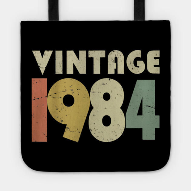 Vintage 1984 Tee - Orwellian Birthday Humor Gift - vintage shirt funny 1984 birthday retro apparel humor gift eighties Tote by OUTFITPAW