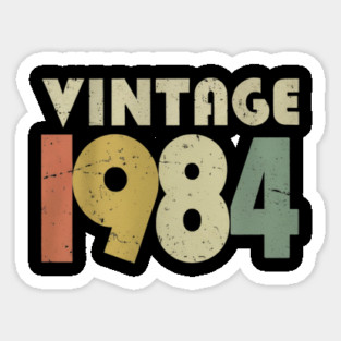 Vintage 1984 Tee - Orwellian Birthday Humor Gift - vintage shirt funny 1984 birthday retro apparel humor gift eighties Sticker