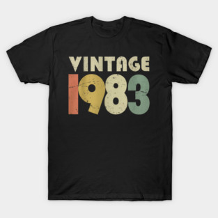 Vintage 1983 Tee - Perfectly Aged Birthday Gift - vintage shirt funny 1983 birthday retro apparel humor gift eighties T-Shirt