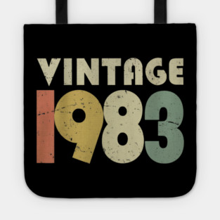 Vintage 1983 Tee - Perfectly Aged Birthday Gift - vintage shirt funny 1983 birthday retro apparel humor gift eighties Tote
