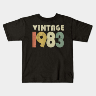 Vintage 1983 Tee - Perfectly Aged Birthday Gift - vintage shirt funny 1983 birthday retro apparel humor gift eighties Kids T-Shirt